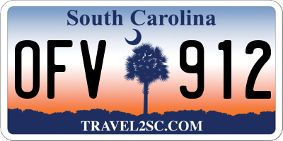 SC license plate OFV912