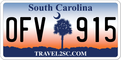 SC license plate OFV915