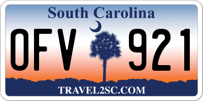 SC license plate OFV921