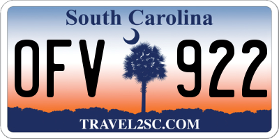 SC license plate OFV922