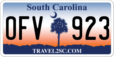 SC license plate OFV923