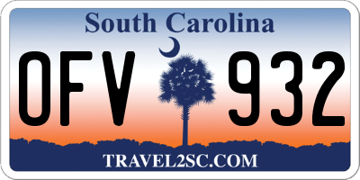 SC license plate OFV932