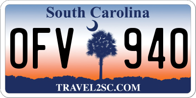 SC license plate OFV940