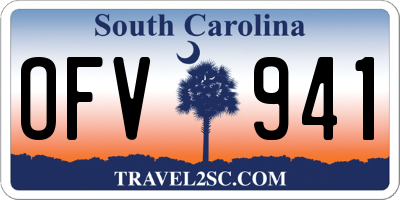 SC license plate OFV941