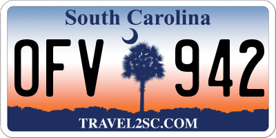SC license plate OFV942