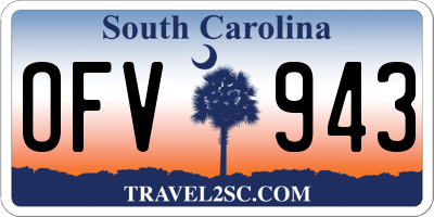 SC license plate OFV943