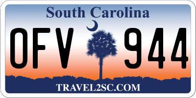 SC license plate OFV944