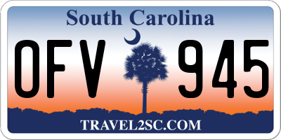 SC license plate OFV945