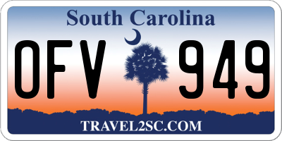 SC license plate OFV949