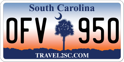 SC license plate OFV950