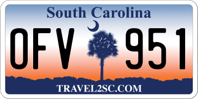 SC license plate OFV951