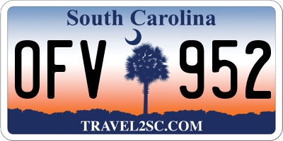 SC license plate OFV952