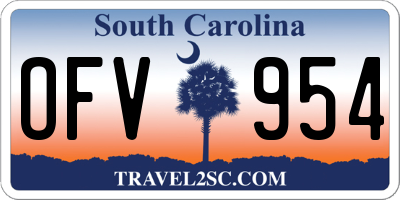 SC license plate OFV954