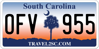 SC license plate OFV955