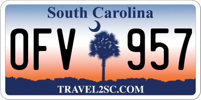 SC license plate OFV957