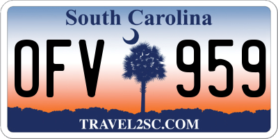 SC license plate OFV959