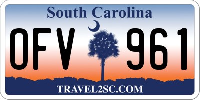 SC license plate OFV961