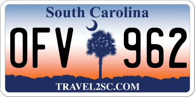 SC license plate OFV962