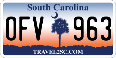 SC license plate OFV963