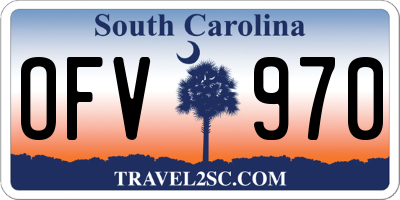 SC license plate OFV970