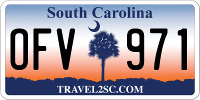 SC license plate OFV971
