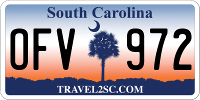 SC license plate OFV972