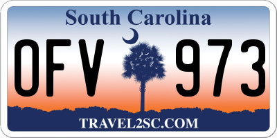 SC license plate OFV973