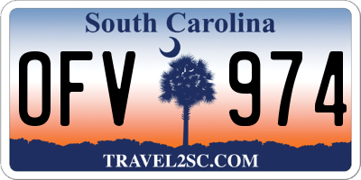 SC license plate OFV974