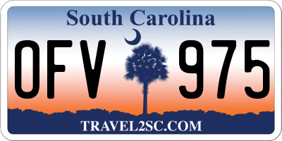 SC license plate OFV975