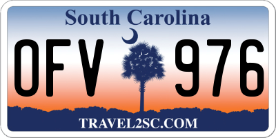 SC license plate OFV976