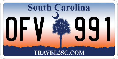 SC license plate OFV991