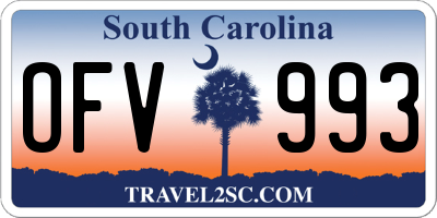 SC license plate OFV993