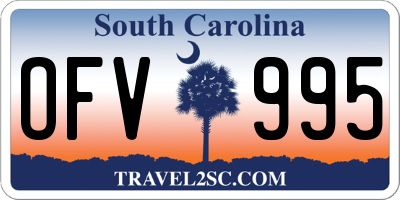 SC license plate OFV995
