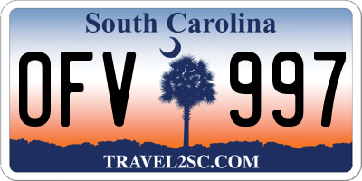 SC license plate OFV997