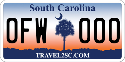 SC license plate OFW000