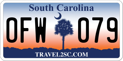 SC license plate OFW079