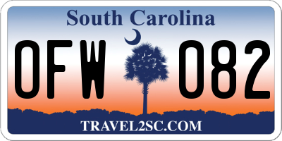 SC license plate OFW082