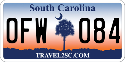 SC license plate OFW084