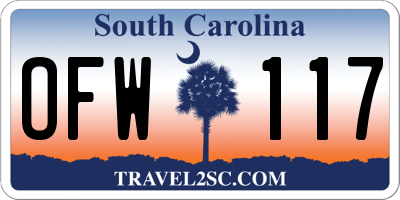 SC license plate OFW117
