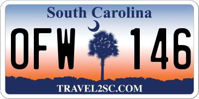 SC license plate OFW146