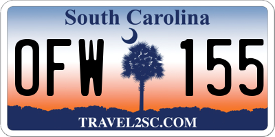 SC license plate OFW155