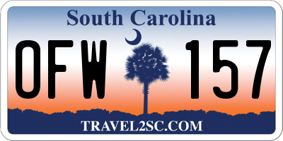 SC license plate OFW157