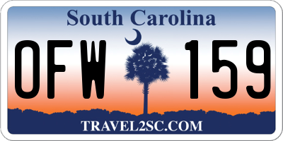 SC license plate OFW159