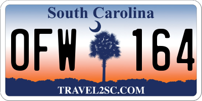 SC license plate OFW164