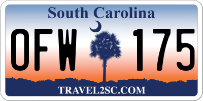 SC license plate OFW175