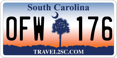 SC license plate OFW176