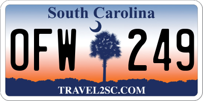 SC license plate OFW249