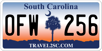 SC license plate OFW256