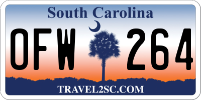 SC license plate OFW264
