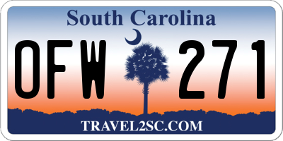 SC license plate OFW271